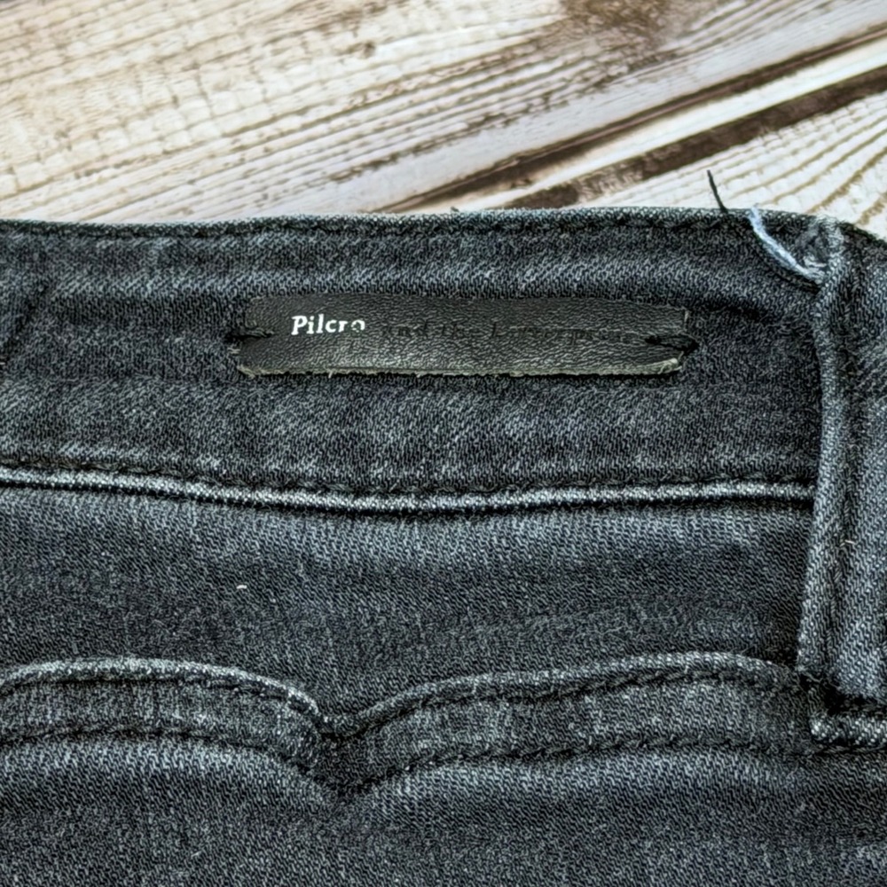 Pilcro High-Rise Denim Legging Womens Size 29 Black Skinny Jeans Anthropologie - Picture 4 of 9